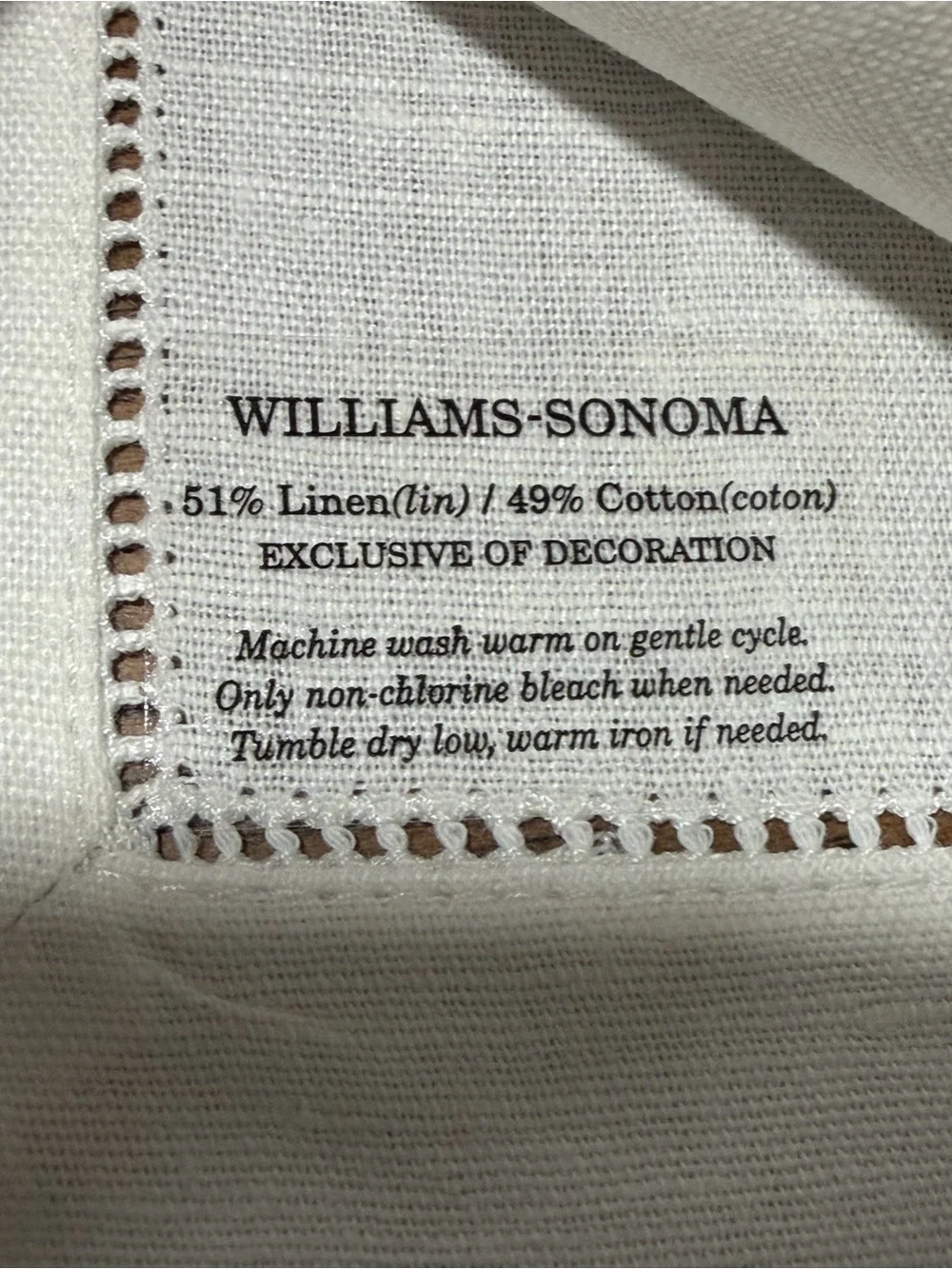 Williams-Sonoma Cheese Cocktail Napkins Linen Cotton Green Embroidered